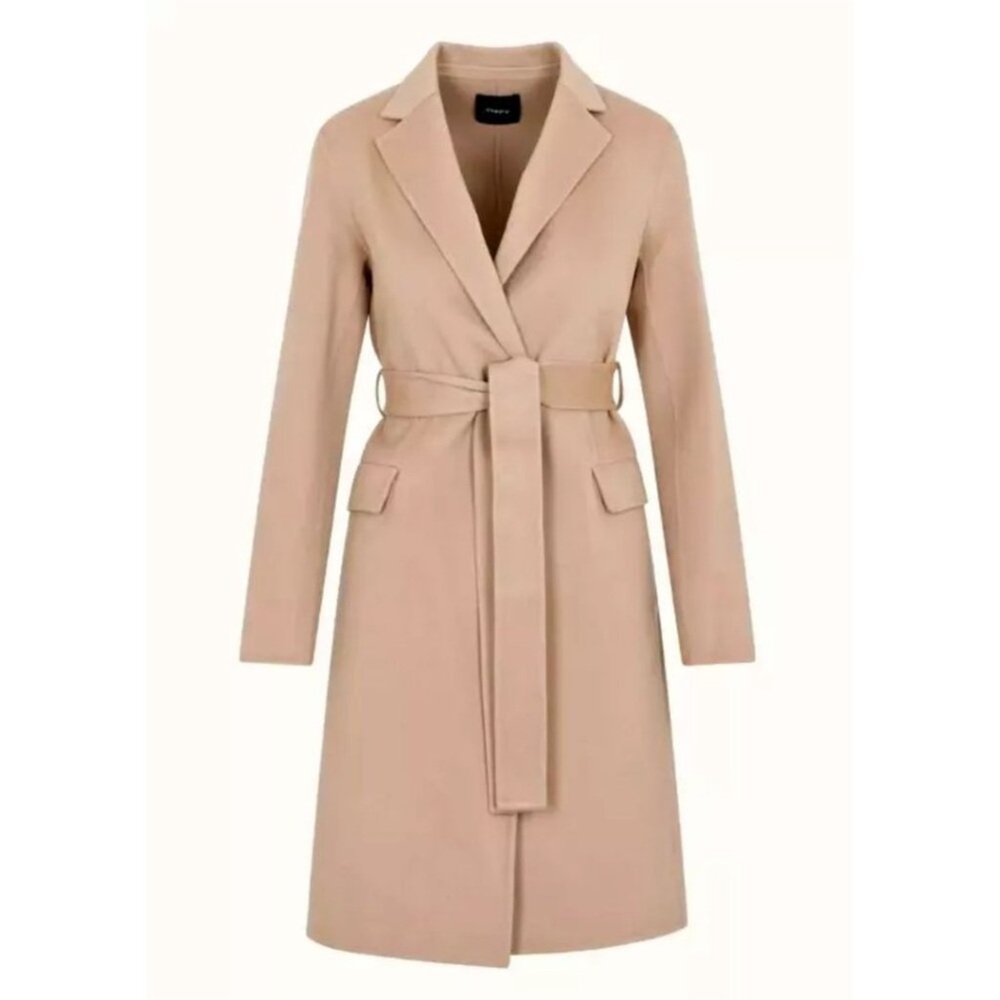 Theory Palomino wrap coat, Elegant Tan Women's Coat
